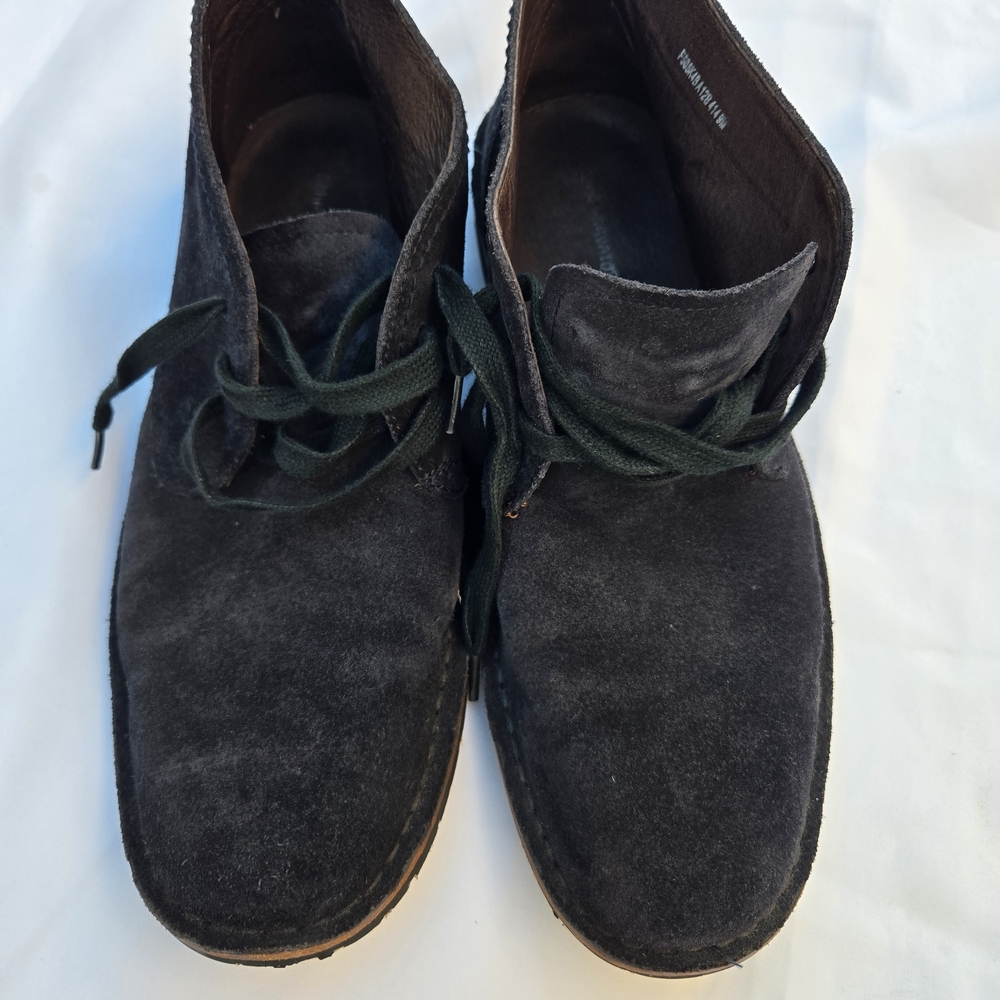 John Varvatos Charcoal Suede Lace-Up Boots